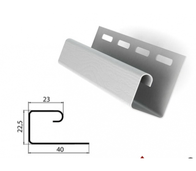 J-профиль (J-trim) белый для сайдинга от производителя  Россия по цене 240 р