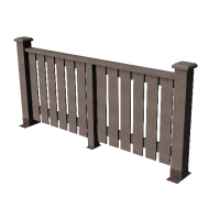 Декоративные ограждения ДПК " Вилидж", Венге, шлифованное Декоративные ограждения ДПК " Вилидж", Венге, шлифованное