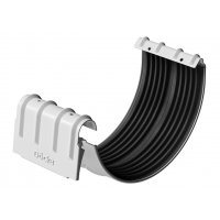 Соединитель желобов с замком D125, ПЛОМБИР (RAL 9010) Соединитель желобов с замком D125, ПЛОМБИР (RAL 9010)